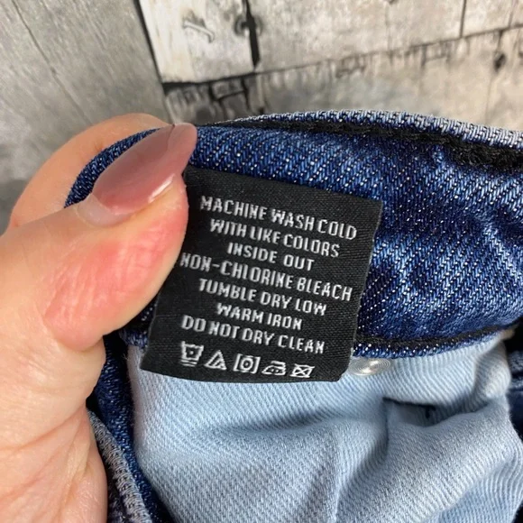 Rails The Getty Wide Leg Denim Jeans in Moonlit Ocean Blue Dark Wash Size 28. - Picture 10 of 16